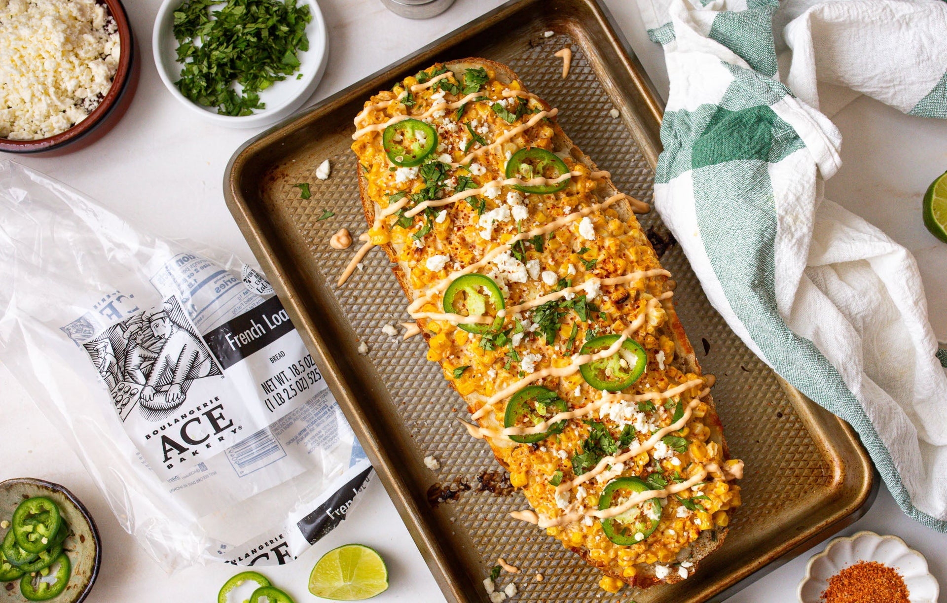 Mexican Street Corn French Bread Pizza