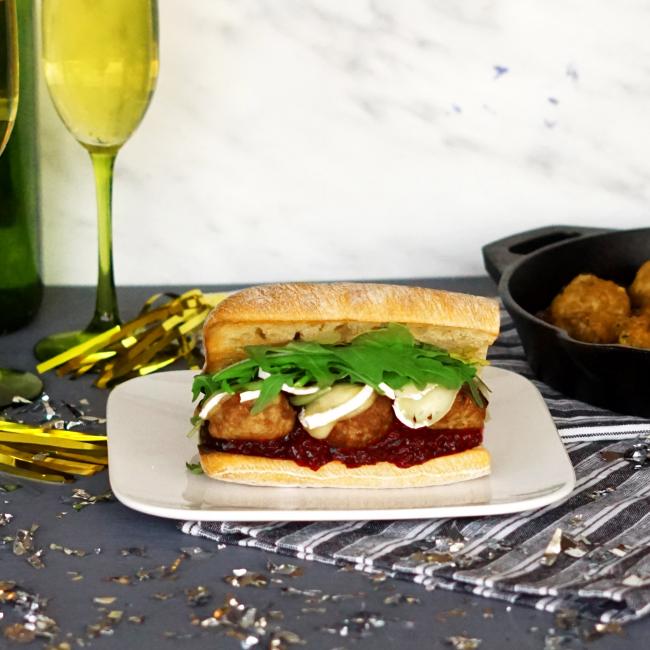 Turkey Meatball & Brie Ciabatta Sandwich