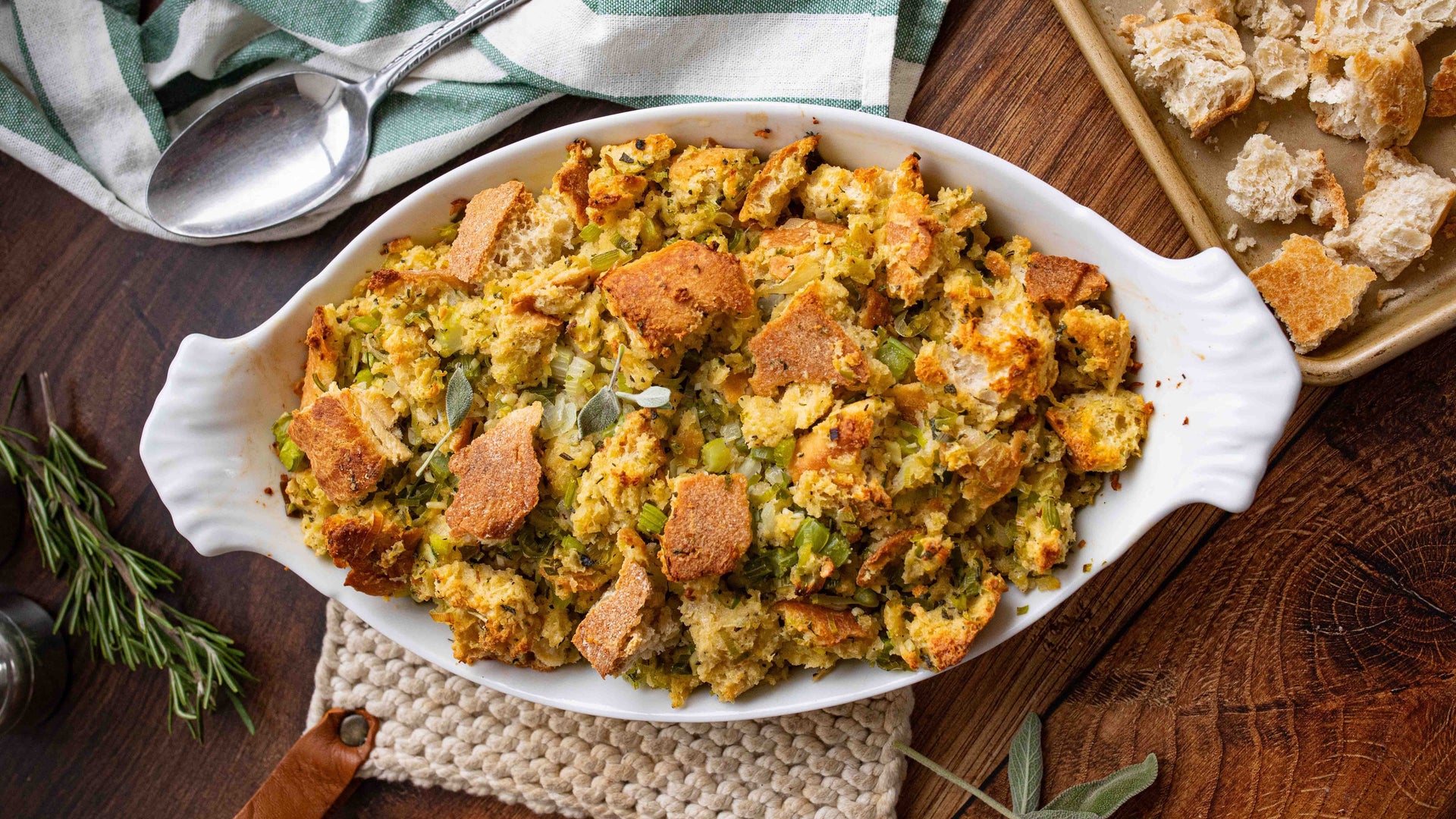 Rosemary Focaccia and Leek Stuffing