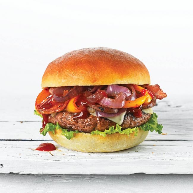 BBQ Bacon & Swiss Loaded Burger