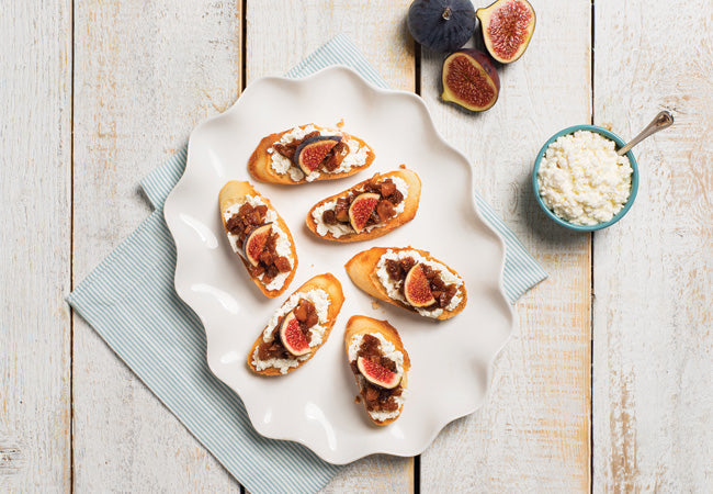 Fig & Pear Chutney Ricotta Crostini