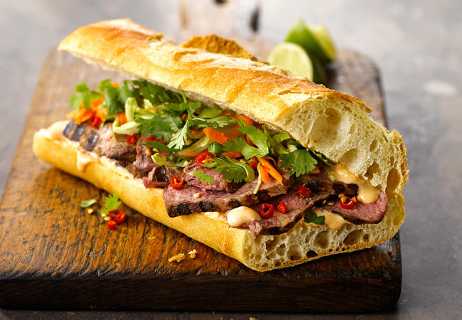 Lemongrass Steak Baguette Sandwich