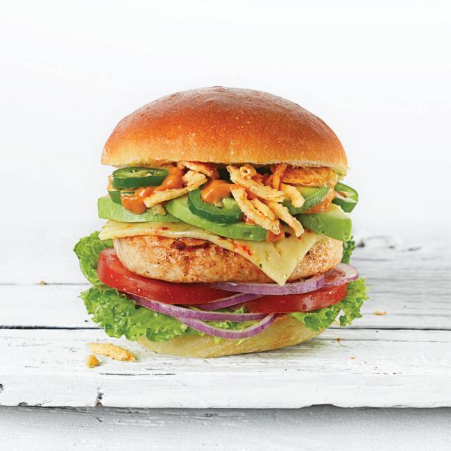 Spicy Chicken & Avocado Burger