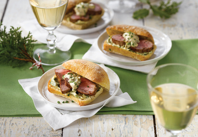 Herbed Beef Tenderloin Sliders with Remoulade