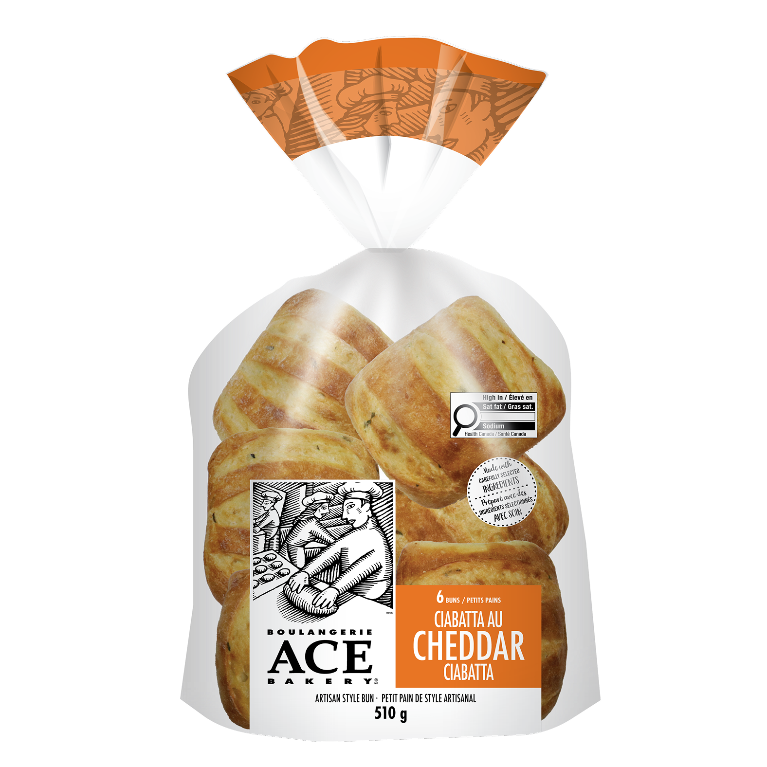 Petit pain ciabatta gourmet au cheddar