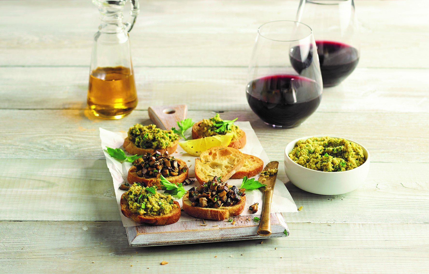Rosemary Crisps with Tapenade